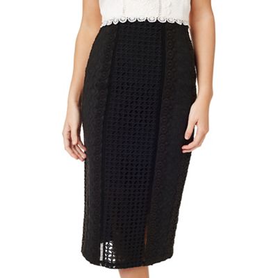 Elora Embroidery Pencil Skirt